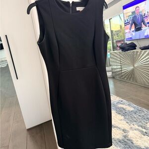 Calvin Klein Black Sleeveless Sheath Dress with Back Zipper